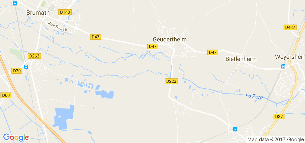 map de la ville de Geudertheim