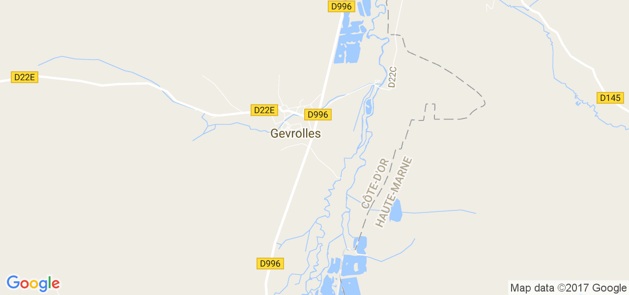 map de la ville de Gevrolles