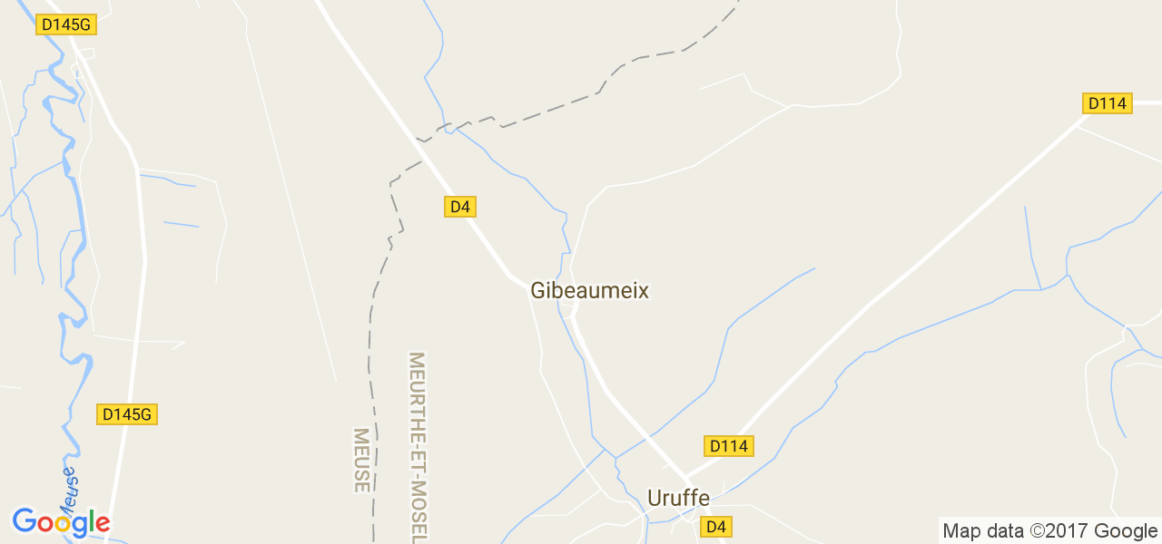 map de la ville de Gibeaumeix