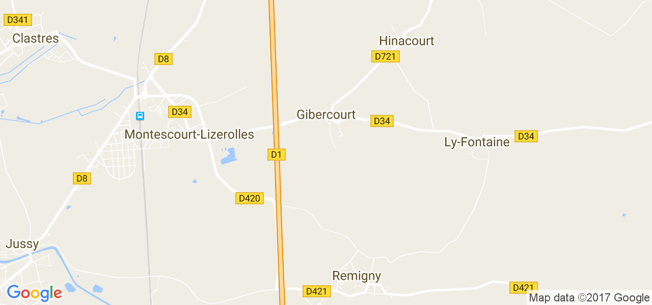 map de la ville de Gibercourt