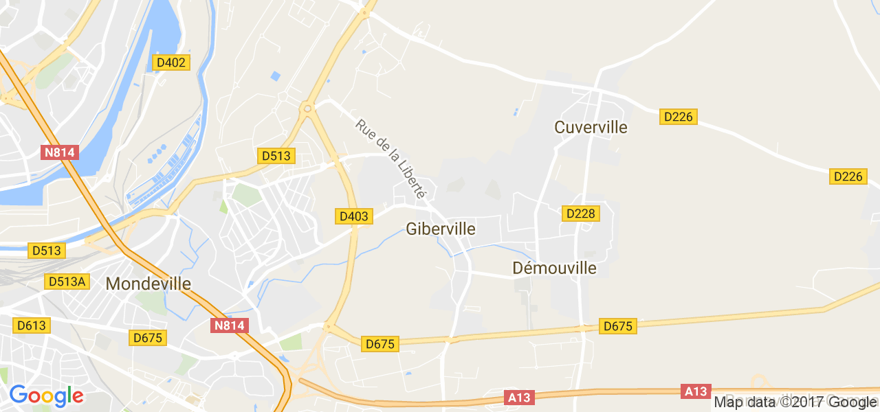 map de la ville de Giberville