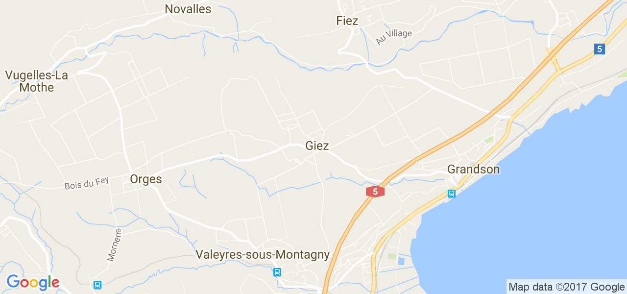 map de la ville de Giez