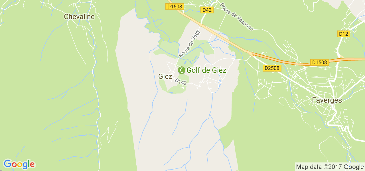 map de la ville de Giez