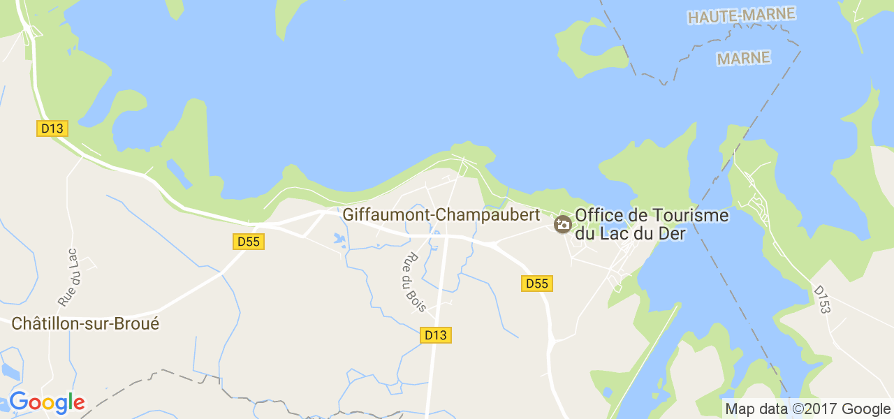 map de la ville de Giffaumont-Champaubert