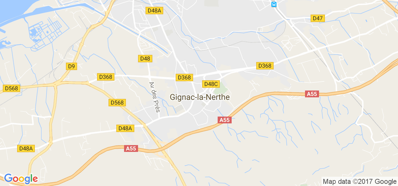 map de la ville de Gignac-la-Nerthe