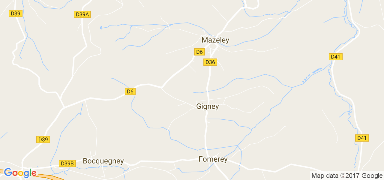 map de la ville de Gigney