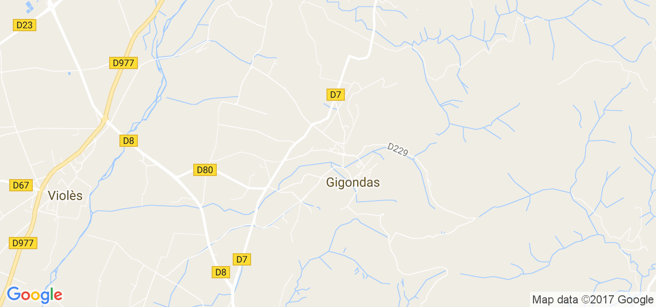 map de la ville de Gigondas