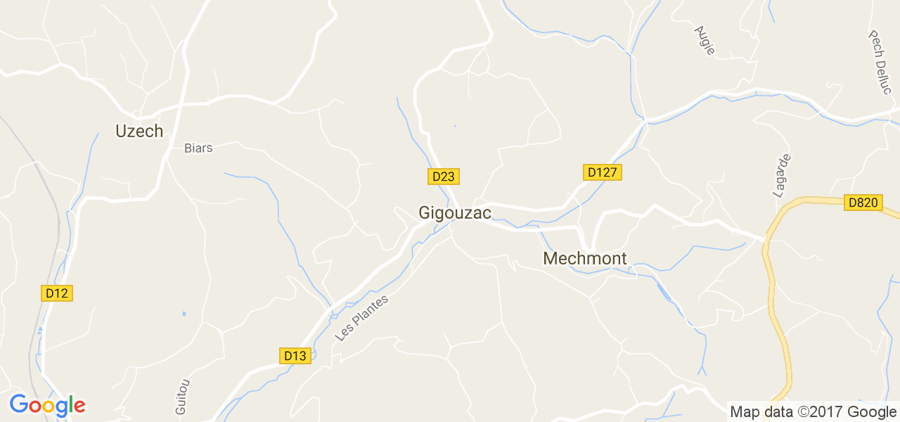 map de la ville de Gigouzac