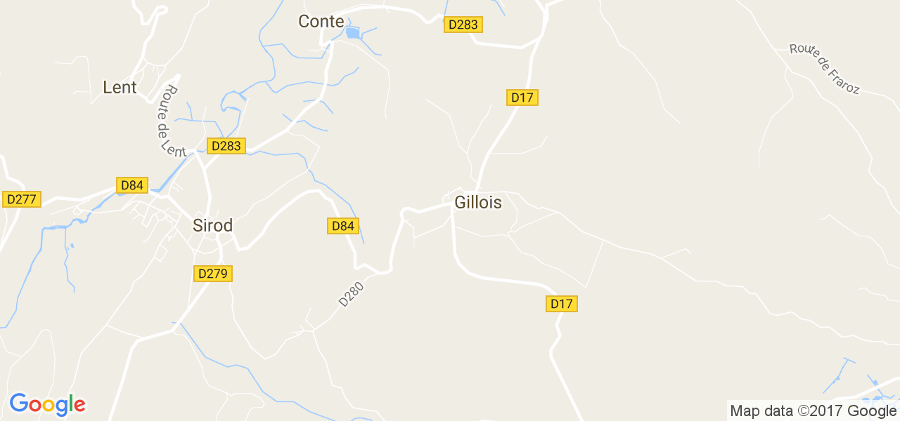 map de la ville de Gillois