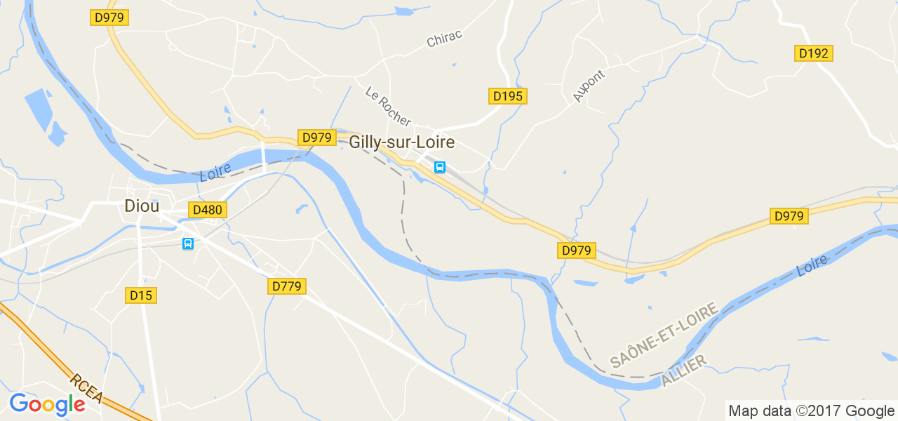 map de la ville de Gilly-sur-Loire