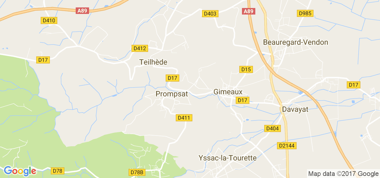 map de la ville de Gimeaux