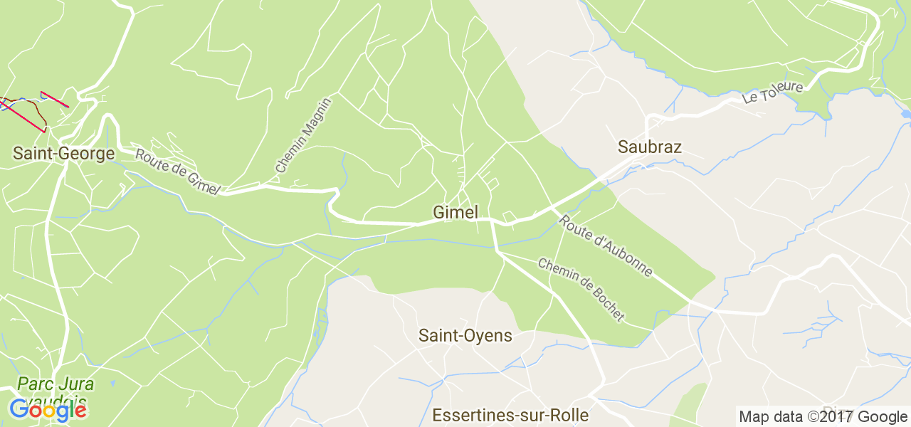 map de la ville de Gimel