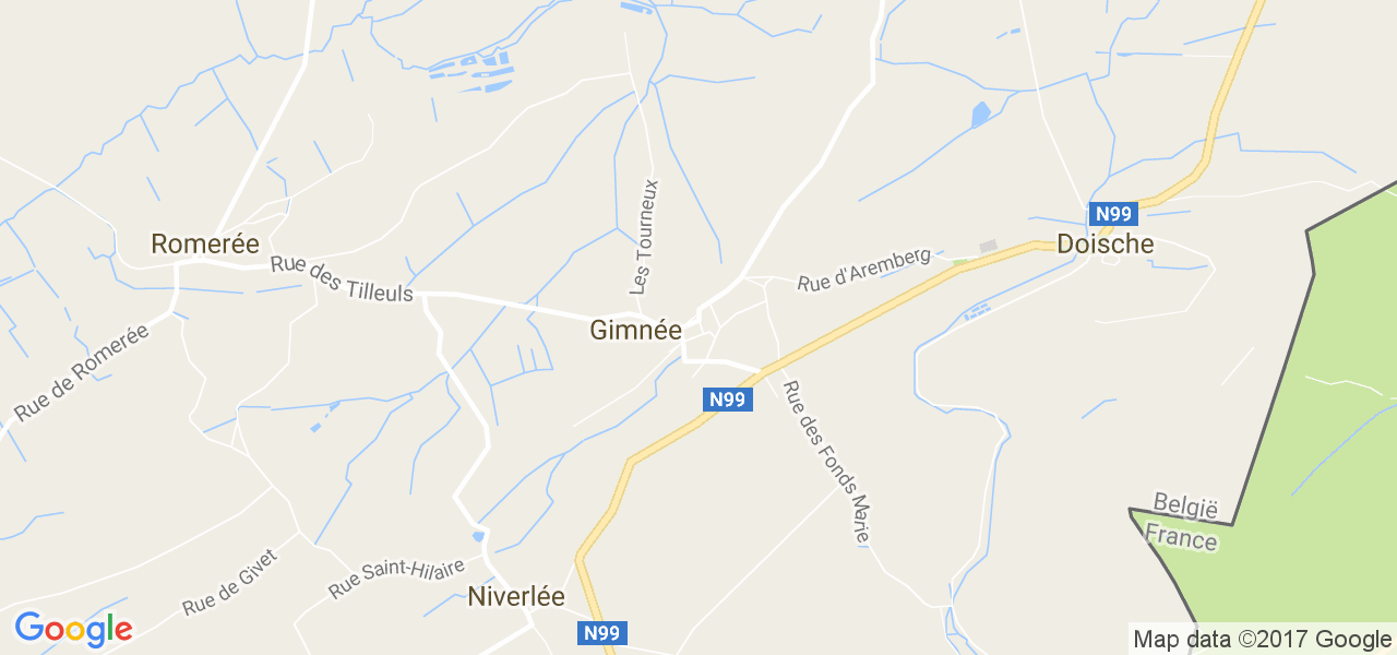 map de la ville de Gimnée