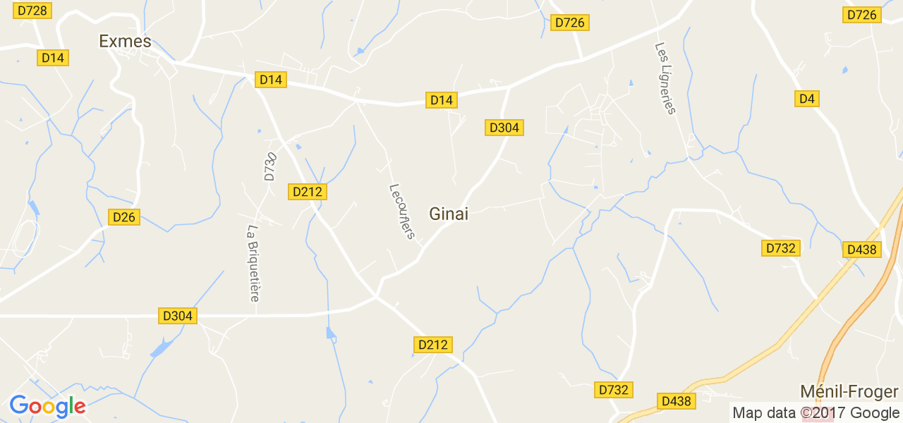 map de la ville de Ginai