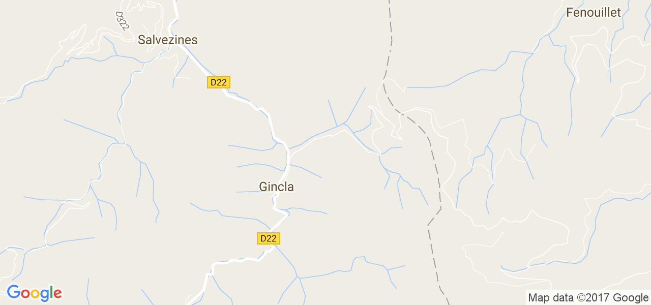 map de la ville de Gincla