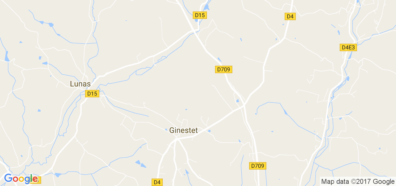 map de la ville de Ginestet