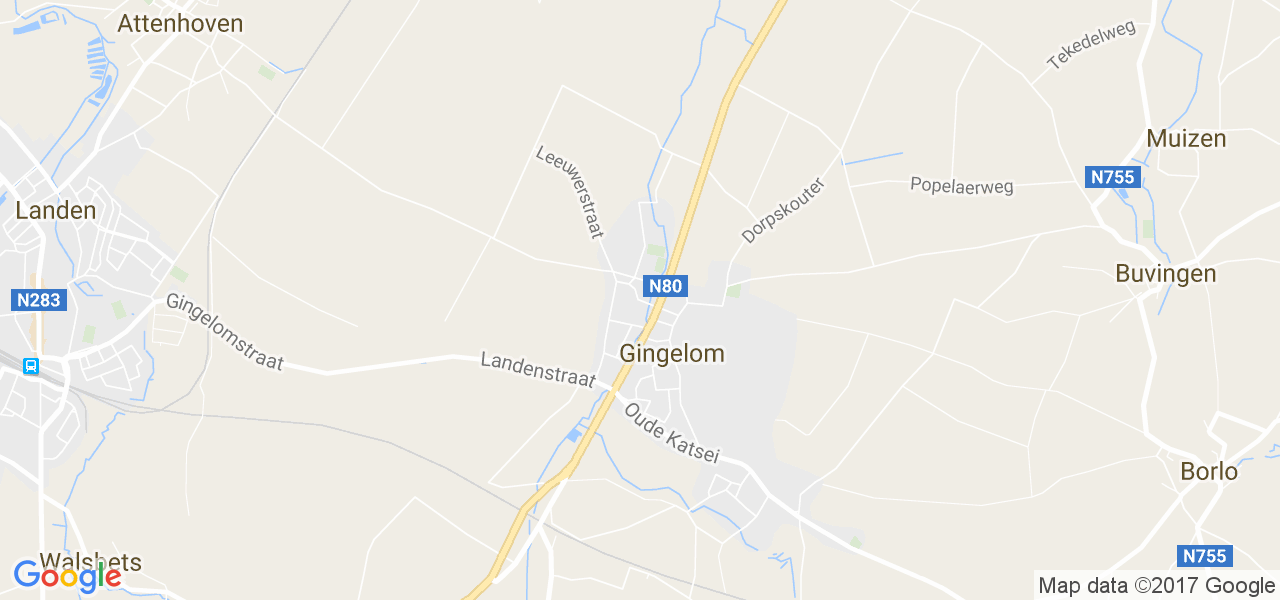 map de la ville de Gingelom