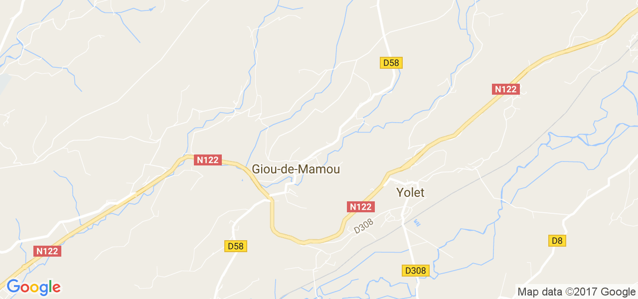 map de la ville de Giou-de-Mamou