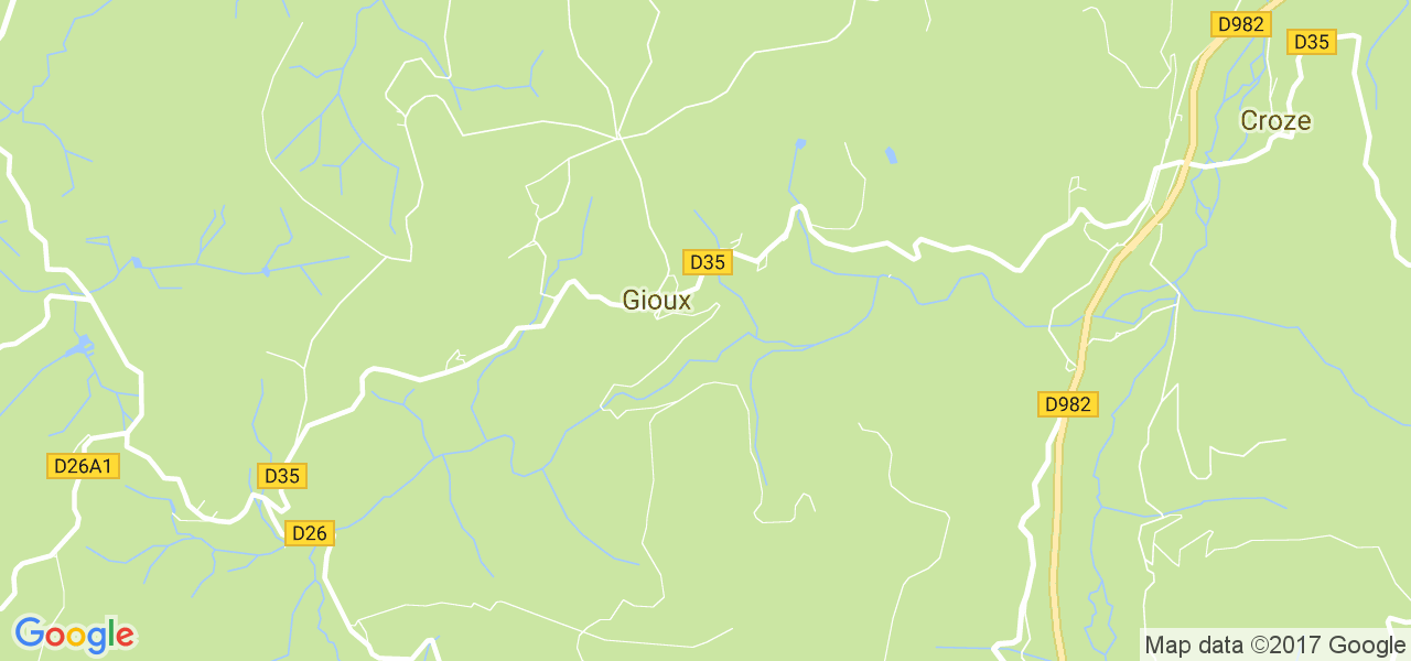 map de la ville de Gioux