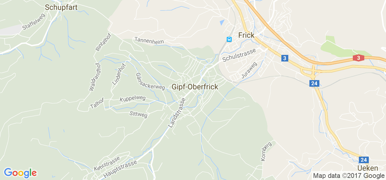 map de la ville de Gipf-Oberfrick