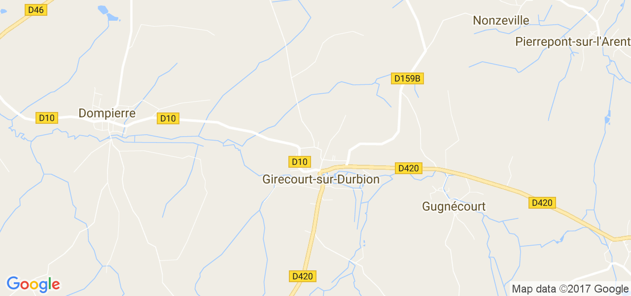 map de la ville de Girecourt-sur-Durbion