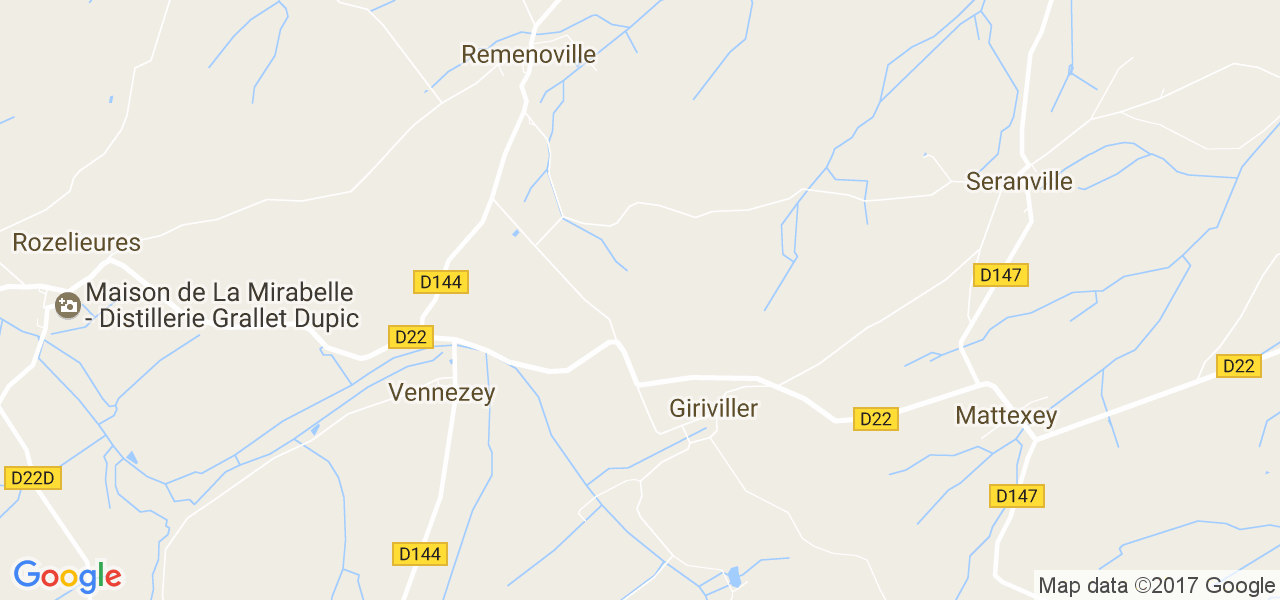 map de la ville de Giriviller