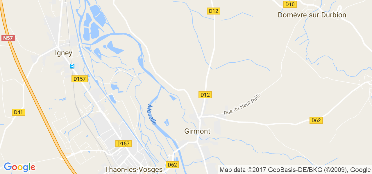 map de la ville de Girmont