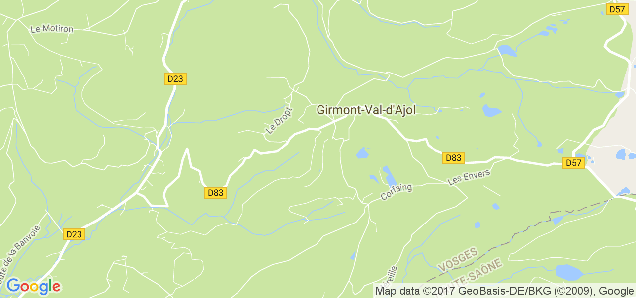 map de la ville de Girmont-Val-d'Ajol
