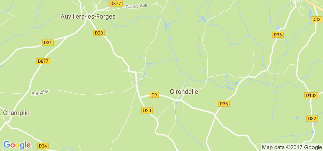 map de la ville de Girondelle