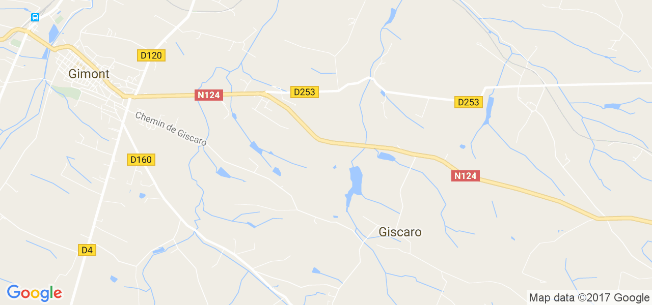 map de la ville de Giscaro