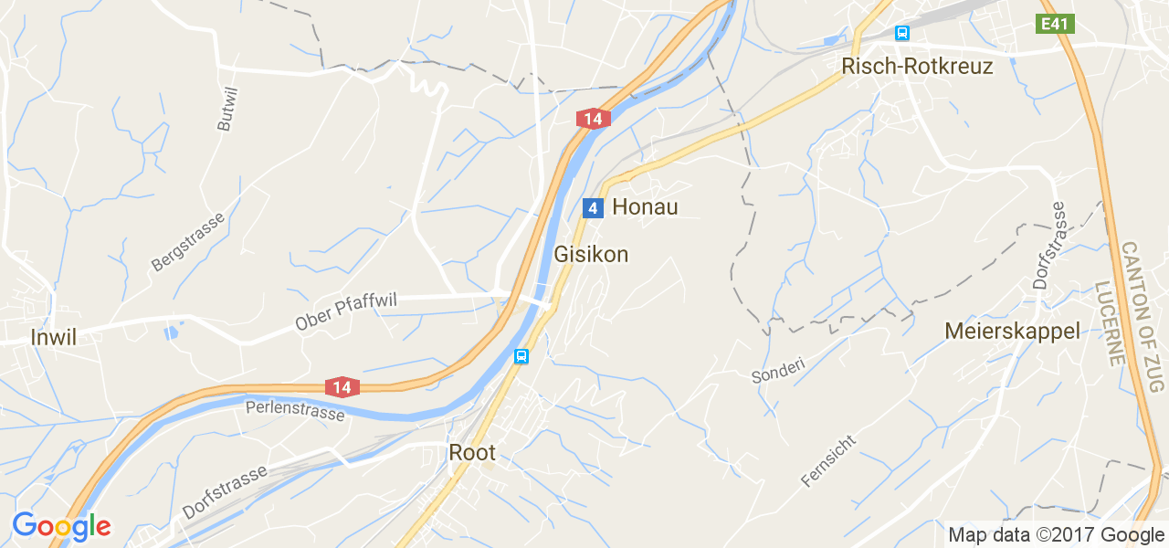 map de la ville de Gisikon