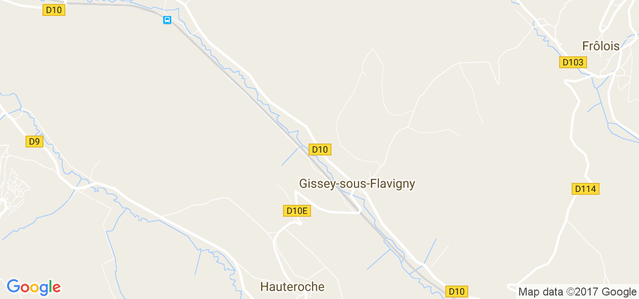 map de la ville de Gissey-sous-Flavigny