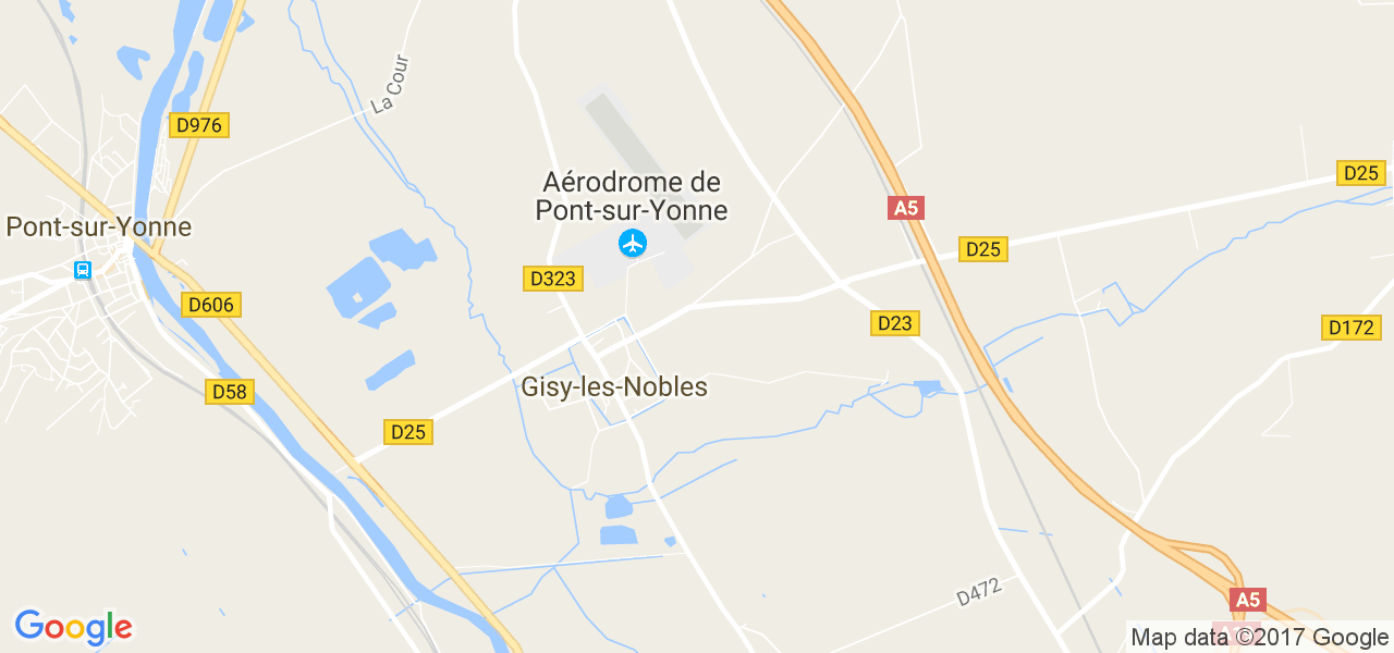 map de la ville de Gisy-les-Nobles