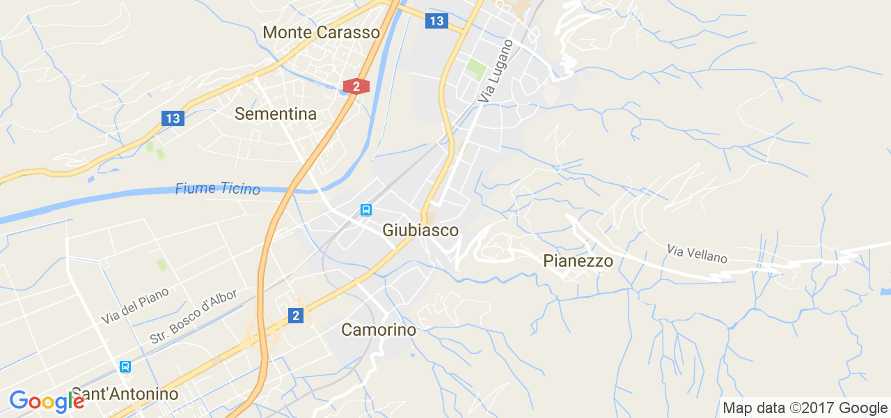 map de la ville de Giubiasco