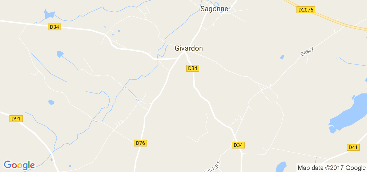 map de la ville de Givardon