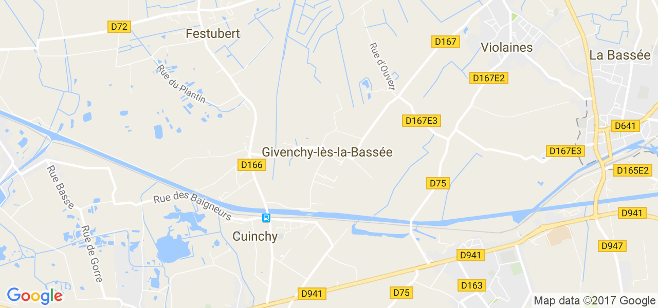 map de la ville de Givenchy-lès-la-Bassée