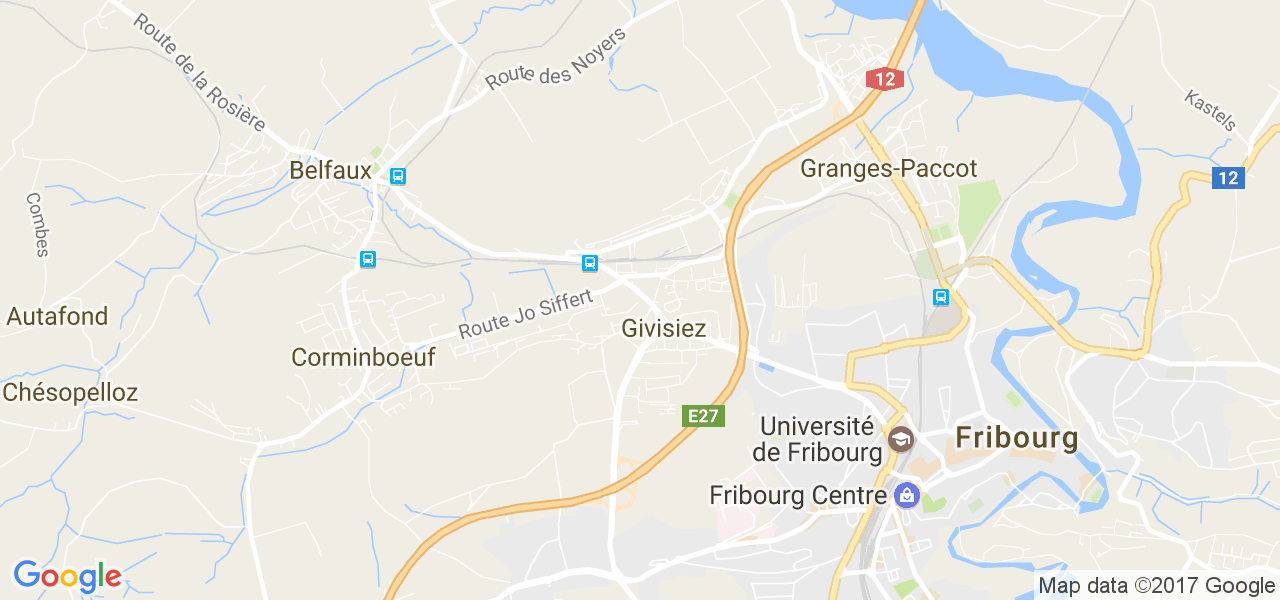 map de la ville de Givisiez