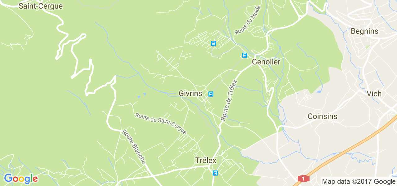 map de la ville de Givrins