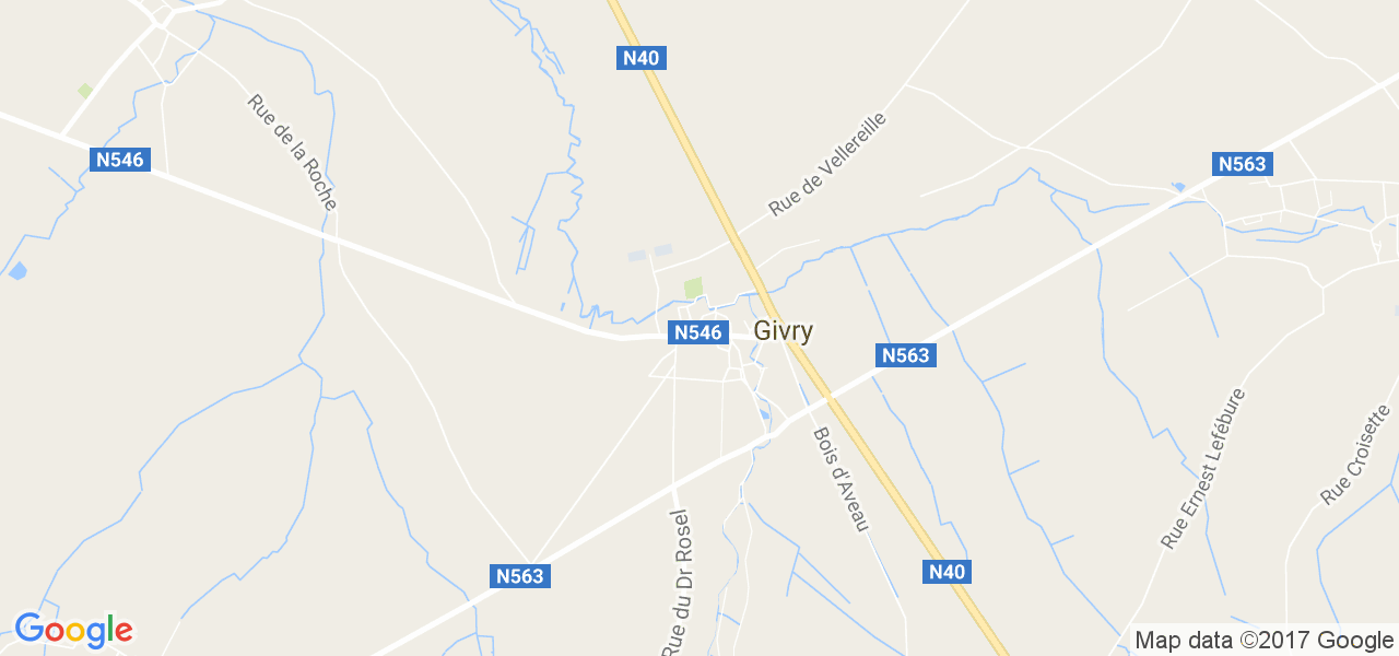 map de la ville de Givry