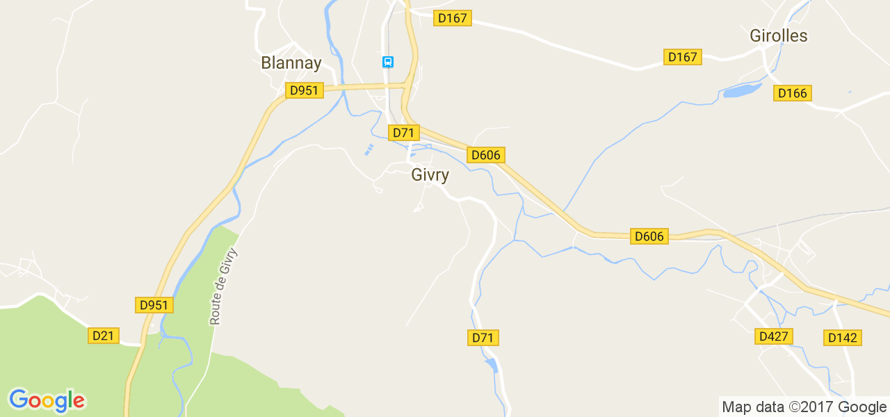 map de la ville de Givry