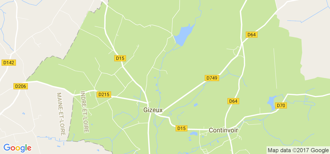 map de la ville de Gizeux