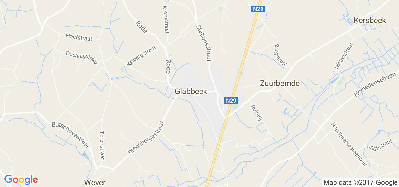 map de la ville de Glabbeek