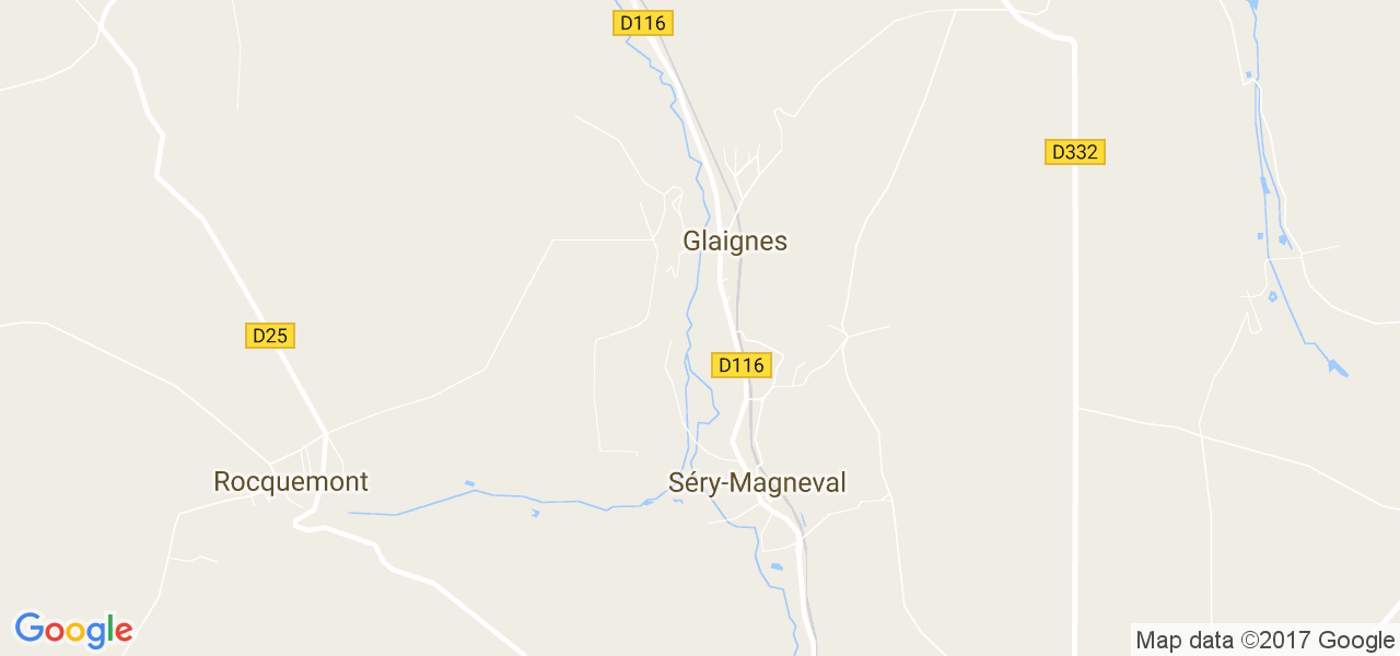 map de la ville de Glaignes