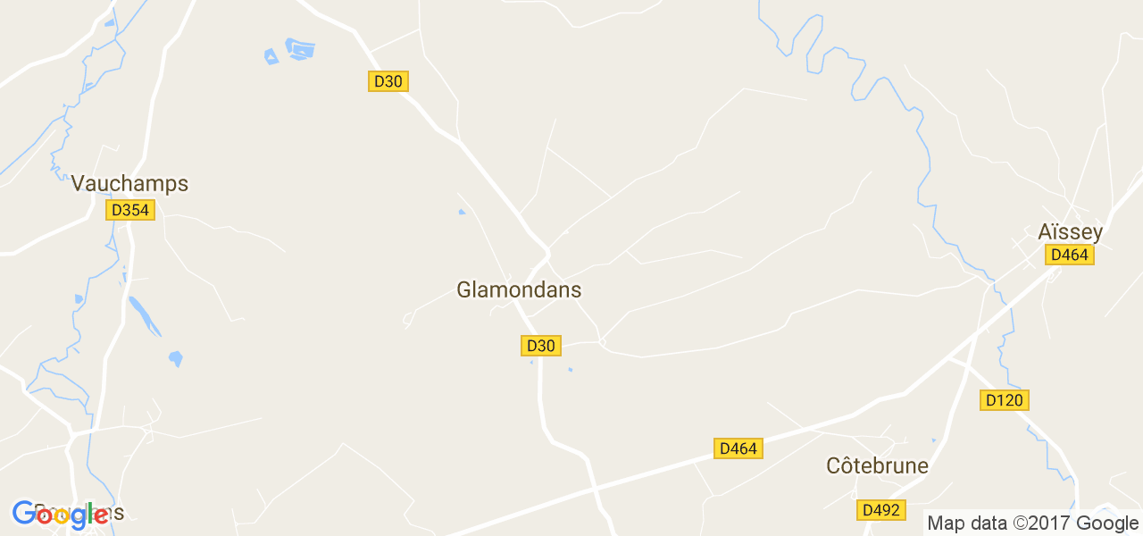 map de la ville de Glamondans