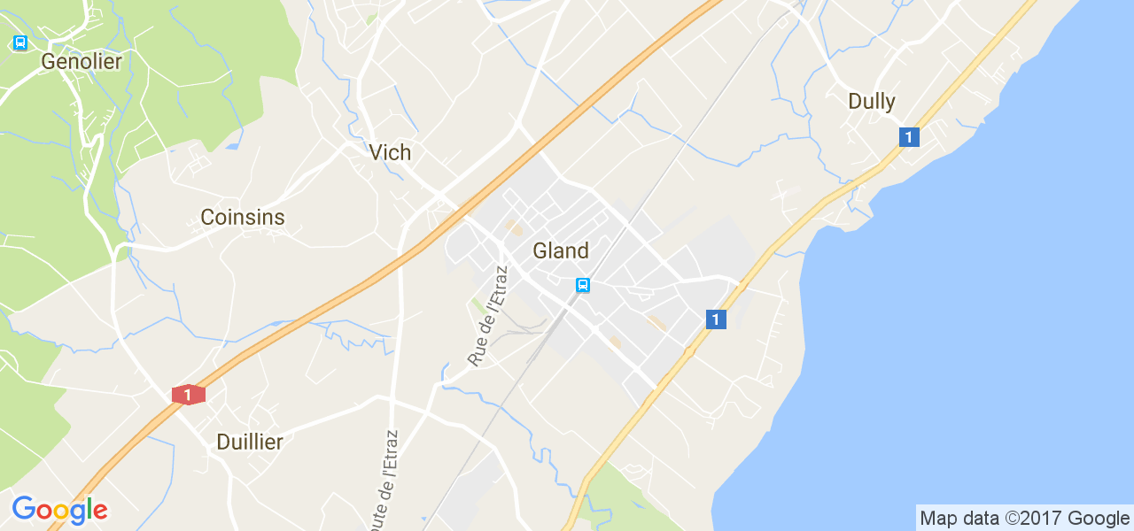 map de la ville de Gland