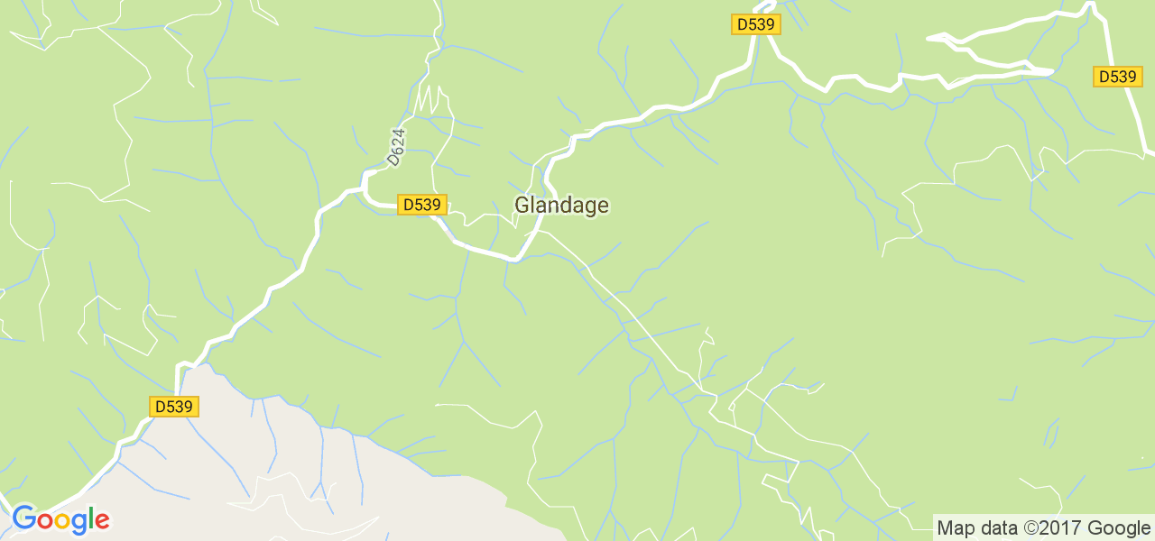 map de la ville de Glandage