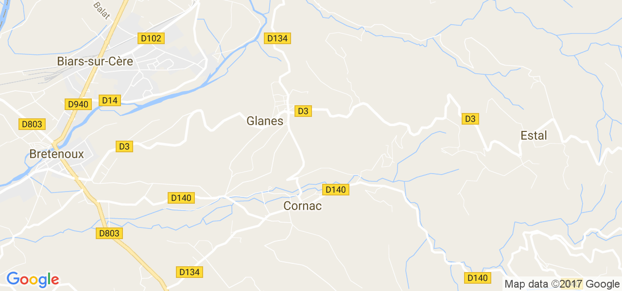 map de la ville de Glanes