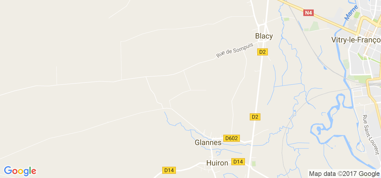 map de la ville de Glannes