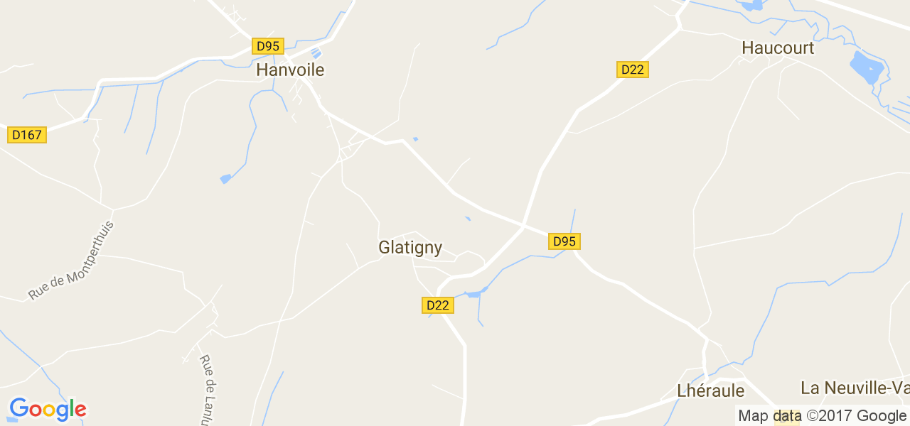 map de la ville de Glatigny