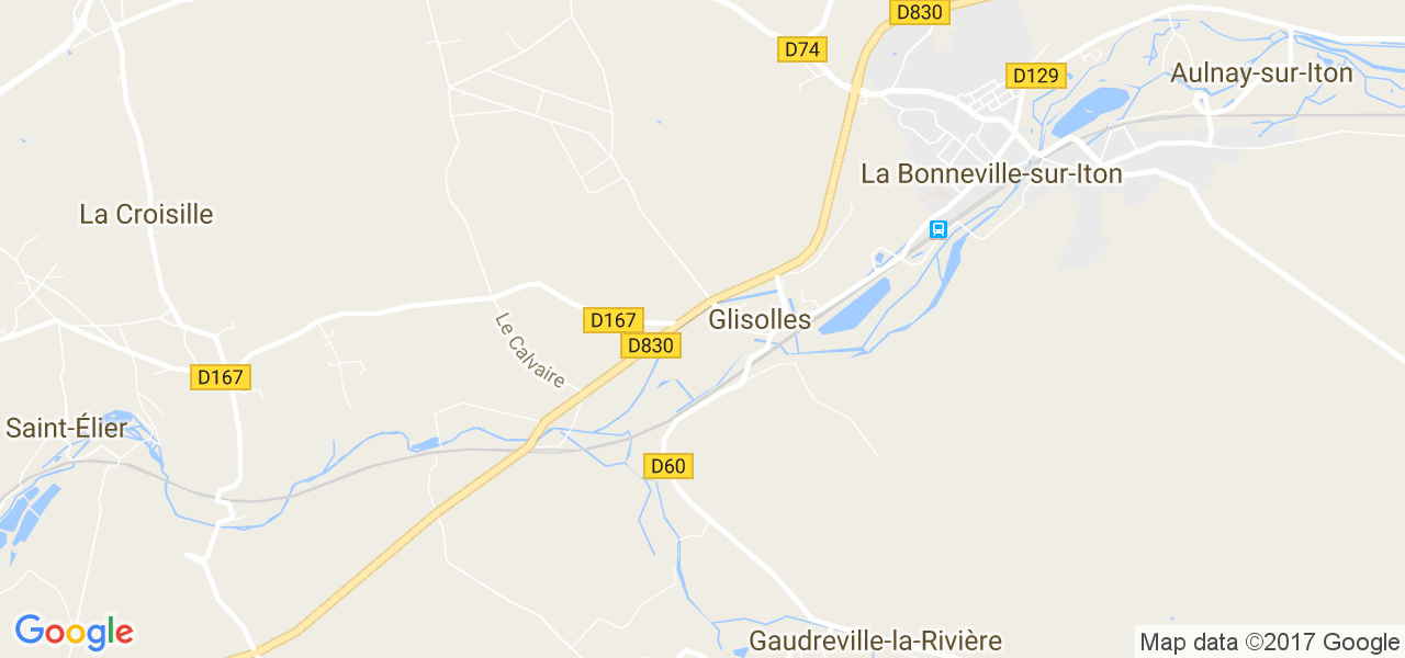 map de la ville de Glisolles